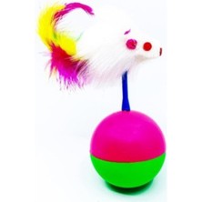 Feyza Design Çok Renkli Kedi Zeka Oyuncak Topu Fareli Tasarım
