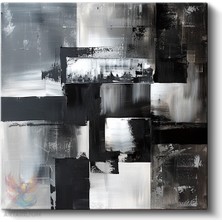 Artarilion Kare Kanvas Tablo Hd Dijital Baskı Salon Ofis Tablosu Kanvas Siyah Beyaz Renkler Duvar Dekorasyon