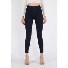 Joni Koyu Lacivert Yüksek Bel Kot Pantolon