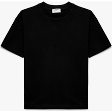 Koton Pamuklu Kısa Kollu Bisiklet Yaka Oversize Basic Tişört