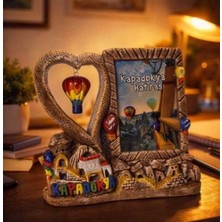 Uğur Mobilya Kapadokya Peribacası Alçı Kalp Desenli Fotoğraf Çerçevesi