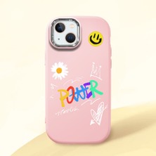Ucuc iPhone 14 Plus/15 Plus Uyumlu Darbe Emici Kamera Korumalı Pembe Silikon Kılıf