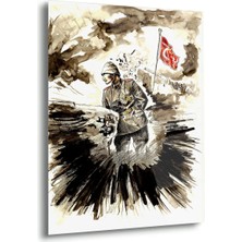 Shiny Art Atatürk Çanakkale Cephesi Çizim Cam Tablo – ATA138