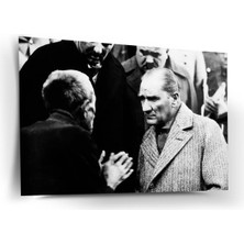 Shiny Art Atatürk Halk ile Sohbet Anı Cam Tablo – ATA209