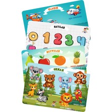 Feyza Design Ahşap Türkçe-Ingilizce 4'lü Öğretici Zeka Geliştirici Yapboz