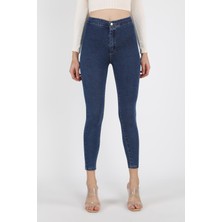 Joni Mavi Yüksek Bel Kot Pantolon