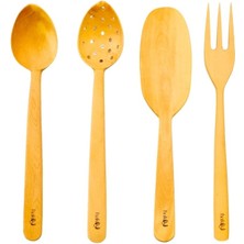 Hakiki Kişiye Özel Şimşir 4'lü Mutfak Seti 30 cm