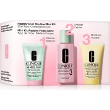Clinique 3 Adımlı Mini Cilt Bakım Seti - Cilt Tipi 3 Karma/yağlı Ciltler