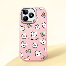 Ucuc Realme C51/C53 Uyumlu Darbe Emici Kamera Korumalı Pembe Silikon Kılıf