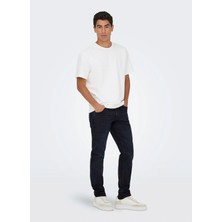 Only & Sons Mavi Erkek Dar Taşlamalı Denim Pantolon 22034377 Onsloom Slım Box Jean Noos
