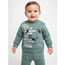 Air Baby Erkek Bebek Ayıcık Baskılı 2 Li Takım