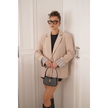 Ms Perry Bej Kol Detaylı Atlas Ceket