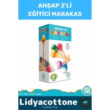 Feyza Design Çocuklar Için Renkli Müzik ve Ritm Eğitici Ahşap Marakas Seti