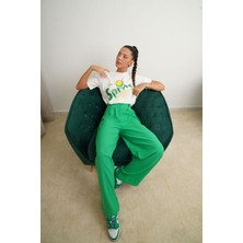 Flow Yeşil Palazzo Pantolon