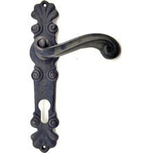 Hobilinka Antika Tarz Dekoratif Pirinç Okyanus Oda Kapı Kolu - 230X46 Mm, Oksit