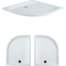 80 x 120 Asimetrik Oval Flat Duş Teknesi H:6 cm