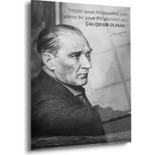 Shiny Art Atatürk Çalışkan Olmak Sözü Cam Tablo – ATA141