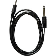 CHESTER 6.35 mm To 3.5 mm Aux Ses Kablosu - 1,5 Metre Gitar Amfi Hoparlör ve Kulaklık Dönüştürücü Kablo