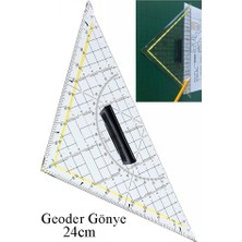 Artlantis Geoder Üçgen Cetvel 24 cm 1 Adet Geoderik Modelist Gemici Gönyesi Geometrik Açılı Gönye No:2 Yıldızlar