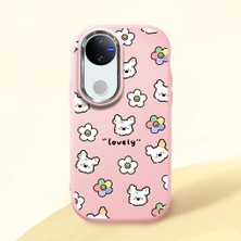Ucuc Vivo V50 Uyumlu Darbe Emici Kamera Korumalı Pembe Silikon Kılıf