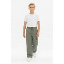 Isobel Isob Unisex Çocuk Kargo Cepli Paraşüt Kumaş Pantolon 8-15 Yaş 7002