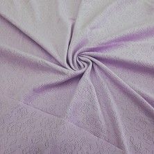 Kaf Kumaş Gül Desen %100 Pamuklu Delikli Pointelle Ribana Kumaş