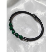 Basqio Doğal Taş Yaylı Bileklik - Malahit