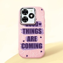 Ucuc Infinix Smart 8/8 Pro Uyumlu Darbe Emici Kamera Korumalı Pembe Silikon Kılıf