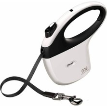 Flexi New Classic All Size Otomatik Beyaz Şerit Tüm Bedenler Köpek Gezdirme Tasması Medium 5 Metre