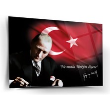 Shiny Art Atatürk “ne Mutlu Türküm Diyene” Yazılı Cam Tablo – ATA118