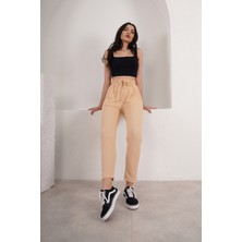 Somon Beli Lastikli Pantolon