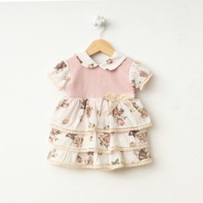 Baby Fou Iki Ip Kız Elbise Ekru