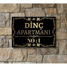 Hobishop Kişiye Özel Metal Kapı Levhası – Apartman Kapı Tabelası 20X30 cm – Isimli Bina Kapı Levhası