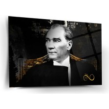 Shiny Art Atatürk Sonsuzluk Sembolü Cam Tablo – ATA194