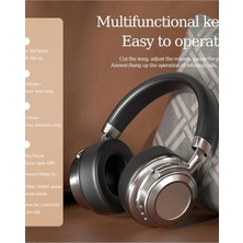 Alvo Store Buğz Metal Kulak Üstü Kablosuz Bluetooth Kulaklık Hybrid Anc Type-C Hızlı Şarj Bluetooth 6.0 - Buğz