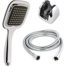 Astraltech Siyah Duş Seti El Duşu Başlığı Spiral Hortum Dayanıklı Banyo Duş Aksesuarı