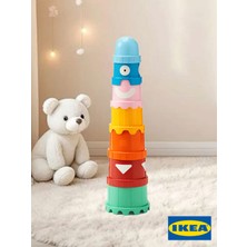 Feyza Design Renkli Tak-Çıkar Bebek Kule Oyuncak - Eğitici ve Güvenli