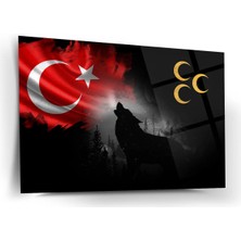 Shiny Art Bozkurt ve Üç Hilal Cam Tablo – ISL133