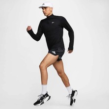Nike Dri-Fıt Mid Layer Trail Running 1/2 Zip Erkek Uzun Kollu Tişört – Koşu Spor Outdoor Siyah /FV9994010