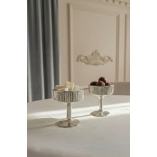 Rova Tr Lüks Titanyum Kaplama Cam Lokumluk - Küçük Boy Kahve Yanı - Hediyelik