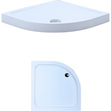 90 x 90 Oval Monoblok Duş Teknesi H:10 cm
