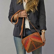 Gön Handmade 20042R Peke Renkli Deri Çanta