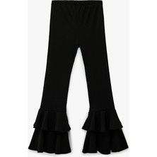 Koton Beli Lastikli Fırfır Detaylı Ispanyol Paça Pantolon