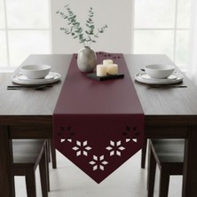 Grand Fine Art 1 Adet Deri RUNNER-40X140 Cm-Çiçek Desenli Runner