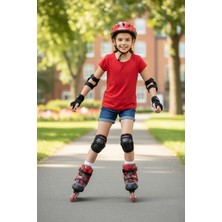 Feyza Design Işıklı Ayarlanabilir Paten Çocuklar Için Pembe Renkli Beden 34-37