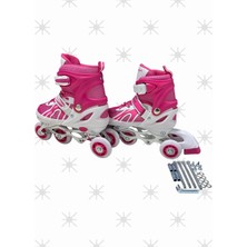 Feyza Design Işıklı Silikon Teker Numara Ayarlanabilir Çocuk Pateni