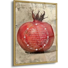 Shiny Art Nar Desenli Islami Cam Tablo – Ayet Yazılı Hat Sanatı - ISL193