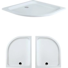 90 x 120 Asimetrik Oval Flat Duş Teknesi H:6 cm