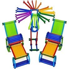 Feyza Design 300 Parça Geometrik Çubuklar ve Bloklar Yapboz Seti