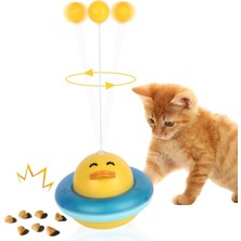 Feyza Design 360° Dönen Kedi Oyuncağı ve Atıştırmalık Dispenseri